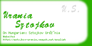 urania sztojkov business card